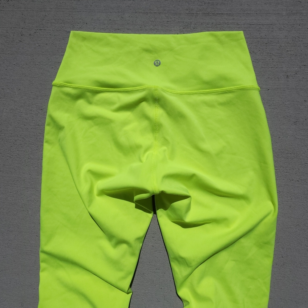 Lululemon Wunder Under High-Rise Leggings Size 8 Highlight Yellow 28" Inseam - Picture 6 of 9